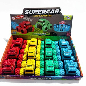 Carro Fricção 360° Supercar Truck Kit 12 Unidades Carrinho Brinquedo Infantil