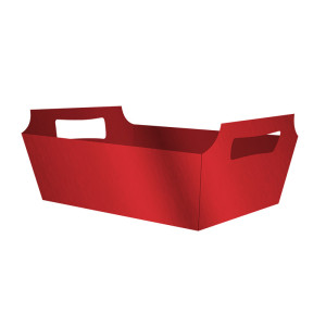 CESTA METALIZADA VERMELHA GRANDE