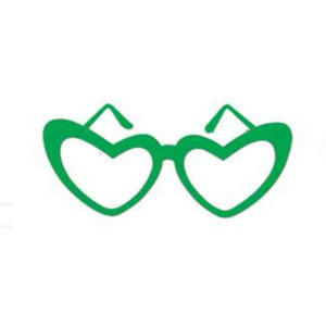 Oculos P/festa Coracao Brilha C/10un