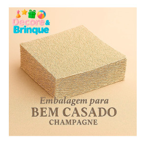 EMBALAGEM PARA BEM CASADO CHAMPAGNE