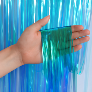 CORTINA FURTA COR NACARADA AZUL 1X2M