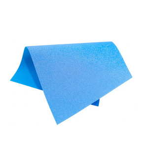 PLACA DE EVA COM GLITTER  AZUL