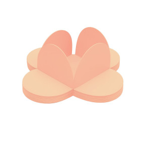 PORTA FORMINHA 4 PETALAS ROSA CLARO