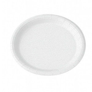 PRATO DE PAPELÃO PARA SOBRMESA 18 CM BRANCO