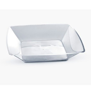 Prato Pequeno Square Cristal – Pacote com 10 Unidades – Descartável para Festas e Eventos