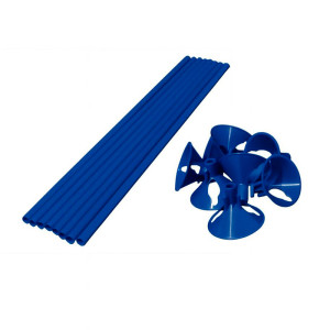 Kit Suporte P/balao Med.33cm Azul Es.10u