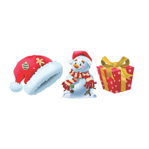 Decoracao De Parede Natal Kit 3 03un