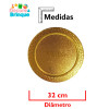 CAKE BOARD PREMIUM REDONDO OURO 32