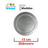 CAKE BOARD PREMIUM REDONDO PRATA 15