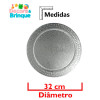 CAKE BOARD PREMIUM REDONDO PRATA 32