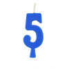 VELA ANIVERSÁRIO NÚMERO 5 AZUL