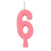 VELA ANIVERSÁRIO NÚMERO 6 ROSA