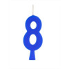 VELA ANIVERSÁRIO NÚMERO 8 AZUL