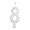 VELA ANIVERSÁRIO NÚMERO 8 BRANCA