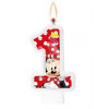 VELA NUMERAL MINNIE RED NÚMERO 1