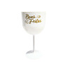 TAÇA DE GIN BRANCA BOAS FESTAS
