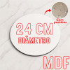 TABULEIRO MDF REDONDO BRANCO 24