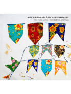Bandeirinha Plástica Festa Junina Chita Decoração Junina Com 6 metreos