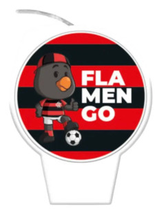 Vela Decorativa Flamengo – Tema Futebol Flamengo | Aniversário e Festa | Alta Qualidade