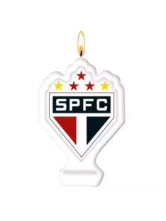 Vela Decorativa São Paulo Futebol Clube – Tema Futebol São Paulo | Aniversário e Festa