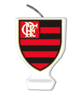 Vela Decorativa Emblema Flamengo – Tema Futebol Flamengo | Aniversário e Festa | Alta Qualidade