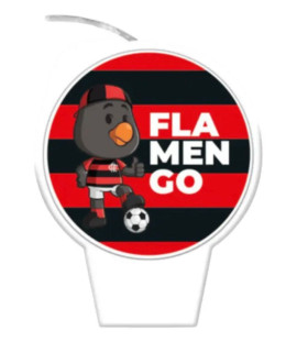 Vela Decorativa Flamengo – Tema Futebol Flamengo | Aniversário e Festa | Alta Qualidade