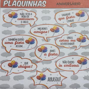 Placas Aniversario C/10un