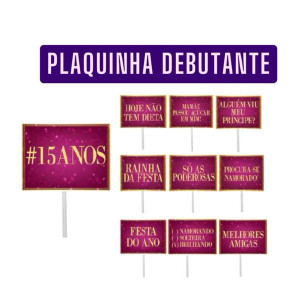 Placas C/suporte Debutante C/10un