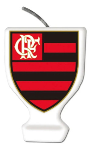 Vela Decorativa Emblema Flamengo – Tema Futebol Flamengo | Aniversário e Festa | Alta Qualidade