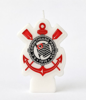 Vela Corinthians Escudo Oficial Festcolor 9x6cm Decorar Bolo