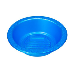 Prato Descartável Plástico PS 12cm Fundo Azul Perolado – Ideal para Festa, Doces e Sobremesas – Kit com 10 Unidades