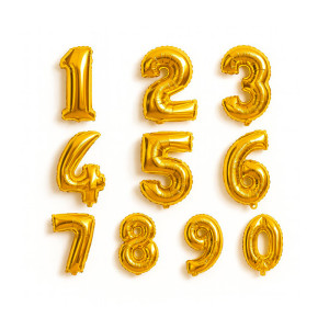 Balao Metal.ouro 16 Poleg.numero 0 A 9