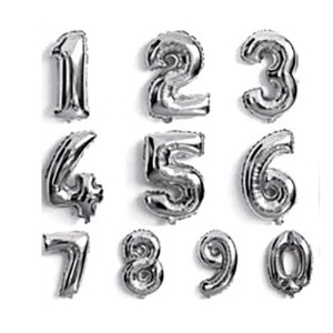 Balao Metal. Prata 16 Poleg.numero 0 A 9