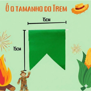 Kit bandeirinha bandeirola plástica decoração Festa junina arraiá 10 metros