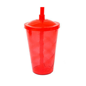 COPO FEST 400 ML VERMELHO TRANSLÚCIDO