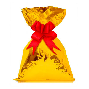 SACO METALIZADO DOURADO
