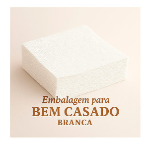 EMBALAGEM PARA BEM CASADO BRANCO