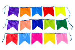 Bandeirinhas de Seda Coloridas 10 Metros Festa Junina São João