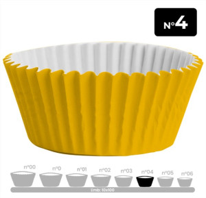 Forminha Papel Nâº 04 Amarela C/100un