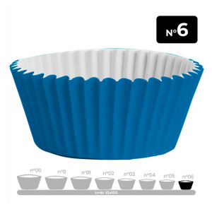 Forminha de Papel Número 6 Azul – Pacote com 100 Unidades – Para Doces e Confeitaria