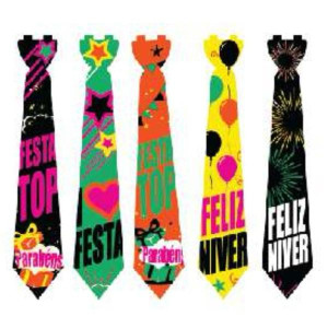 Gravatas Nâº4 Fras. Gravata Aniv.neon 10u