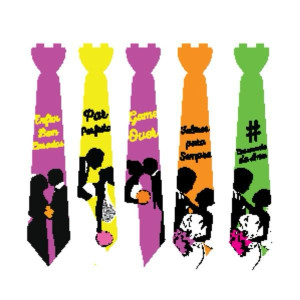 GRAVATAS CASAMENTO NEON 10UN