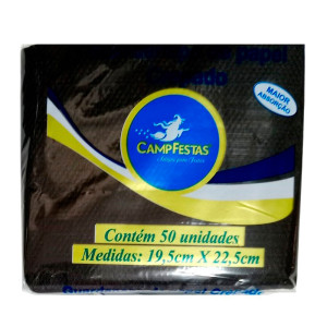 GUARDANAPO PRETO 19,5 CM X 22,5 CM