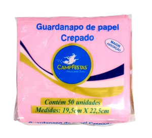 GUARDANAPO ROSA CLARO 19,5 CM X 22,5 CM