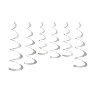 PENDENTE DECORATIVO ESPIRAL METALIZADO PRATA