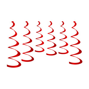 PENDENTE DECORATIVO ESPIRAL METALIZADO VERMELHO