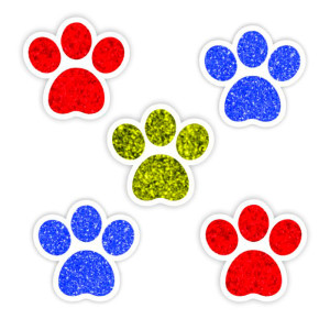 APLIQUE EVA GLITTER PATRULHA CANINA PATINHAS