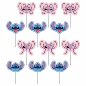 TOPPER PARA DOCINHOS EVA STITCH & ANGEL