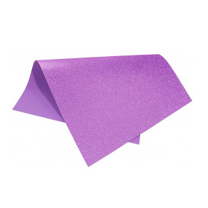PLACA DE EVA COM GLITTER LILÁS