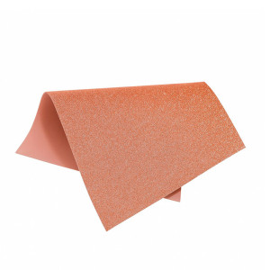 PLACA DE EVA COM GLITTER ROSÊ GOLD